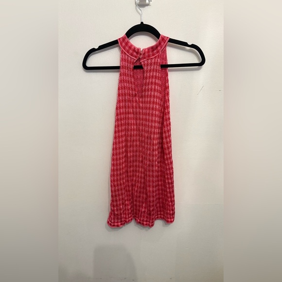 Zara Red Houndstooth Tank Top - Picture 2 of 3